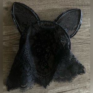Black Veil Cat Ears Headband Gothcore Lolita